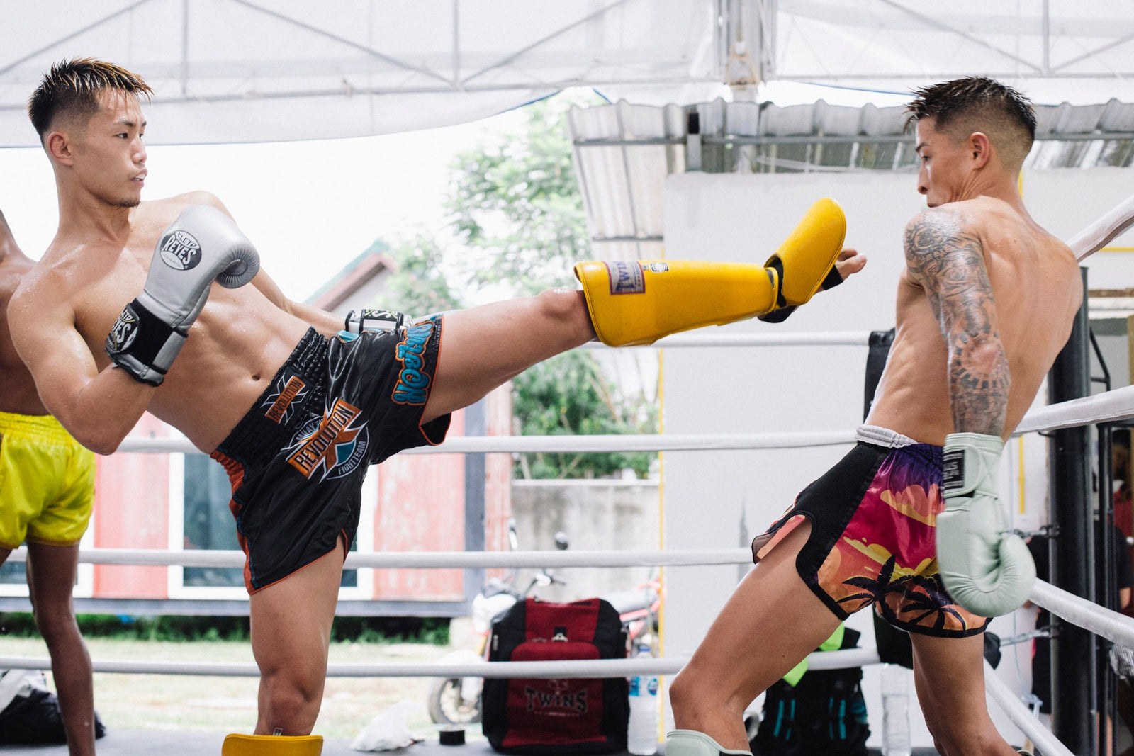 Muay Thai training in the ring at Revolution Phuket